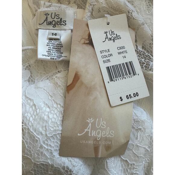 NEW ~ US ANGELS ~  White Reception Dress Size 14 Ret $65 - Picture 3 of 3